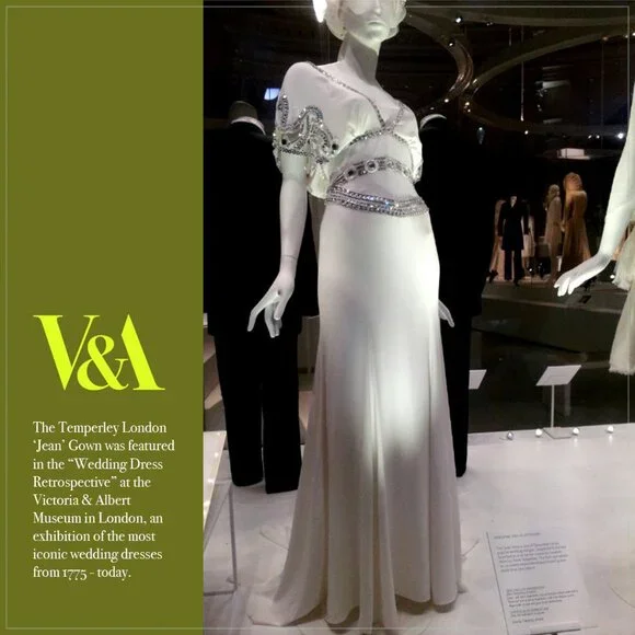 $6900 Temperley London Jean Crystal Embellished Art Deco Runway Bridal Gown - Picture 2 of 16